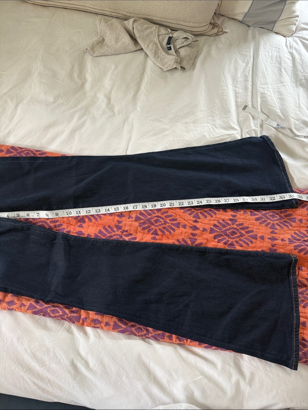 Citizens Of Humanity Fleetwood High Rise Dark Blue Flare Jeans - Picture 7 of 8